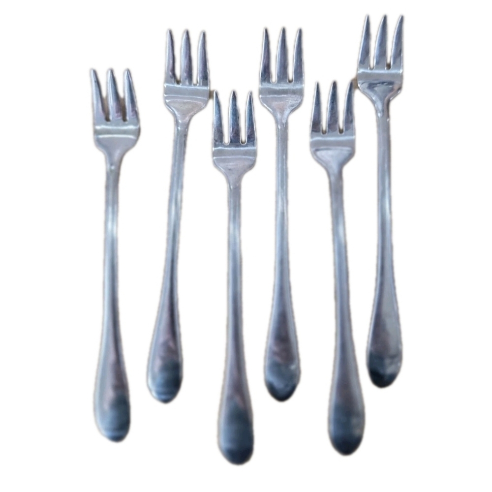 Gorham Cocktail Forks 18/8 Stainless Silver 5 1/2 Set Of 6 NEVER USED Silverwear